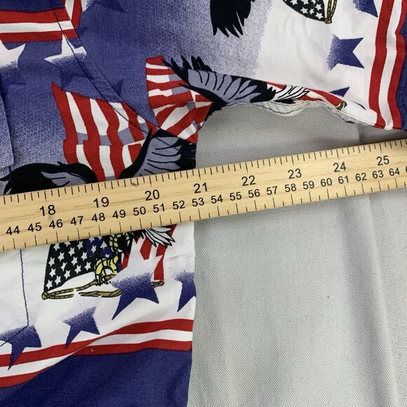 Vtg High Noon Vintage Patriotic Western Wear Pearl Snap Shirt Medium - Picture 6 of 7